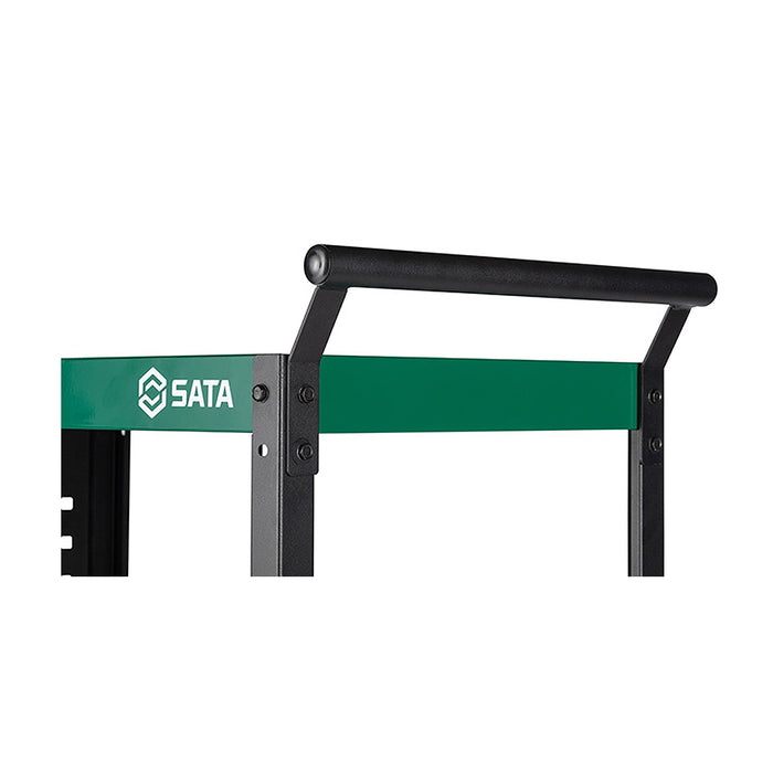 Xe đẩy đựng dụng cụ có 3 khay, kích thước: 750x373x900mm, dùng trong garage sửa xe ô tô, SATA - 95222B