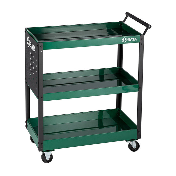 Xe đẩy đựng dụng cụ có 3 khay, kích thước: 750x373x900mm, dùng trong garage sửa xe ô tô, SATA - 95222B