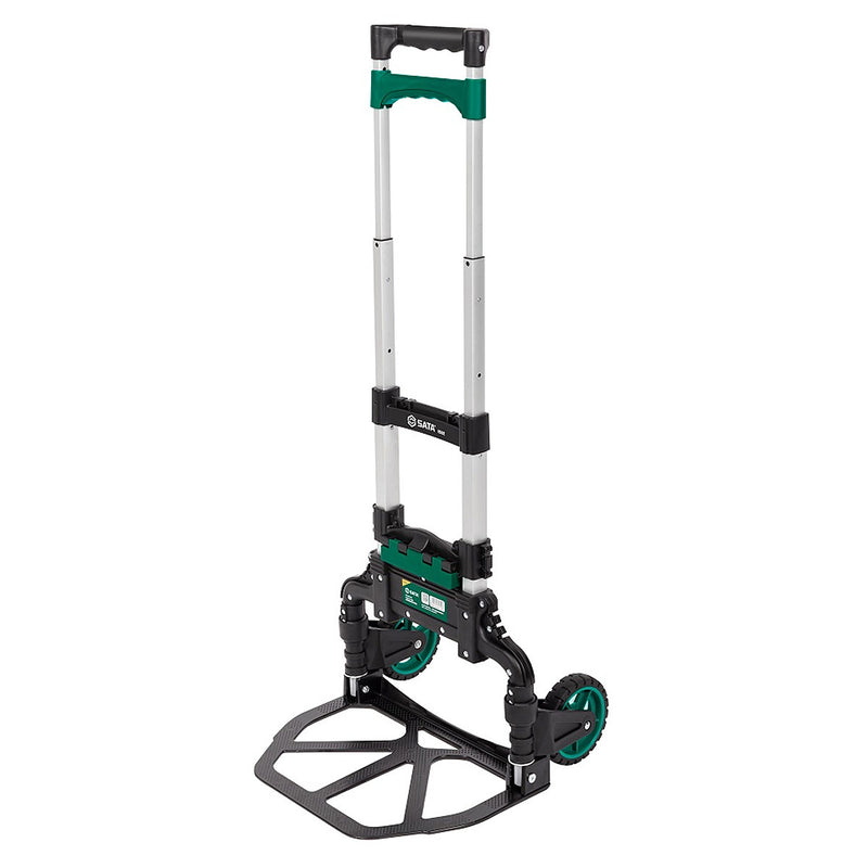 Xe đẩy hàng 2 bánh gấp gọn SATA 95502 tải trọng 68kg, hợp kim nhôm, kèm dây buộc.