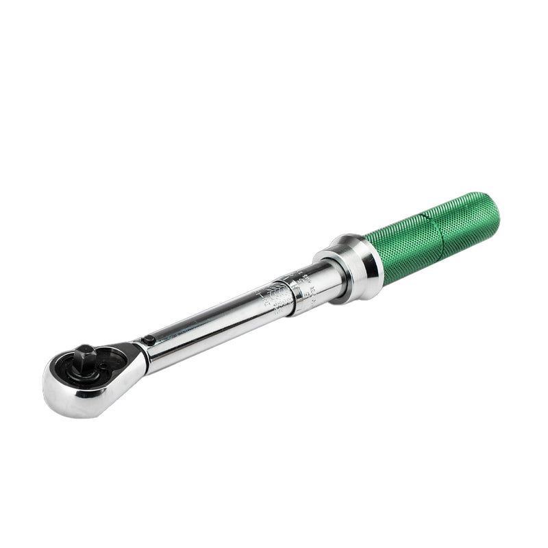 Cần siết lực tự động SATA 96211 1/4 inch 1-5Nm, tay cầm nhôm xanh lá chống trượt, mạ chrome.