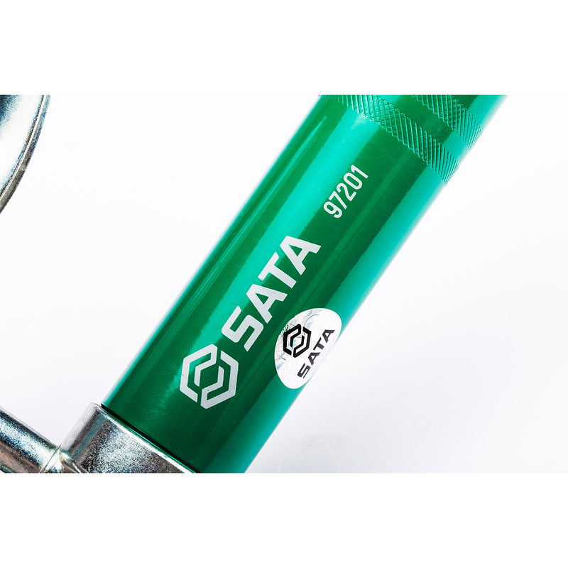 Súng bơm mỡ dung tích 100cc, áp lực lực tối đa 4.000 PSI, tay cầm hợp kim nhôm SATA 97201