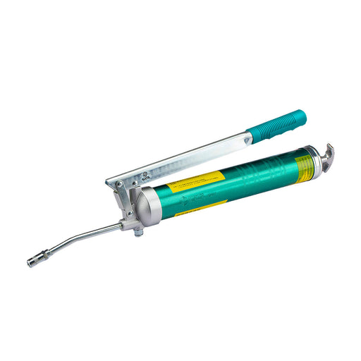 Súng bơm mỡ SATA 97204A 600cc, súng bơm mỡ chuyên nghiệp, 3 cách nạp mỡ, áp suất 7000 PSI, đầu vòi hợp kim nhôm, ống mềm, đầu vòi cứng.