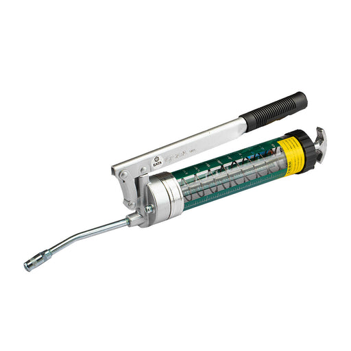 Súng bơm mỡ SATA 97206 ống trong suốt 400cc, áp suất 4500 PSI, dụng cụ bơm mỡ ô tô, máy công trình.