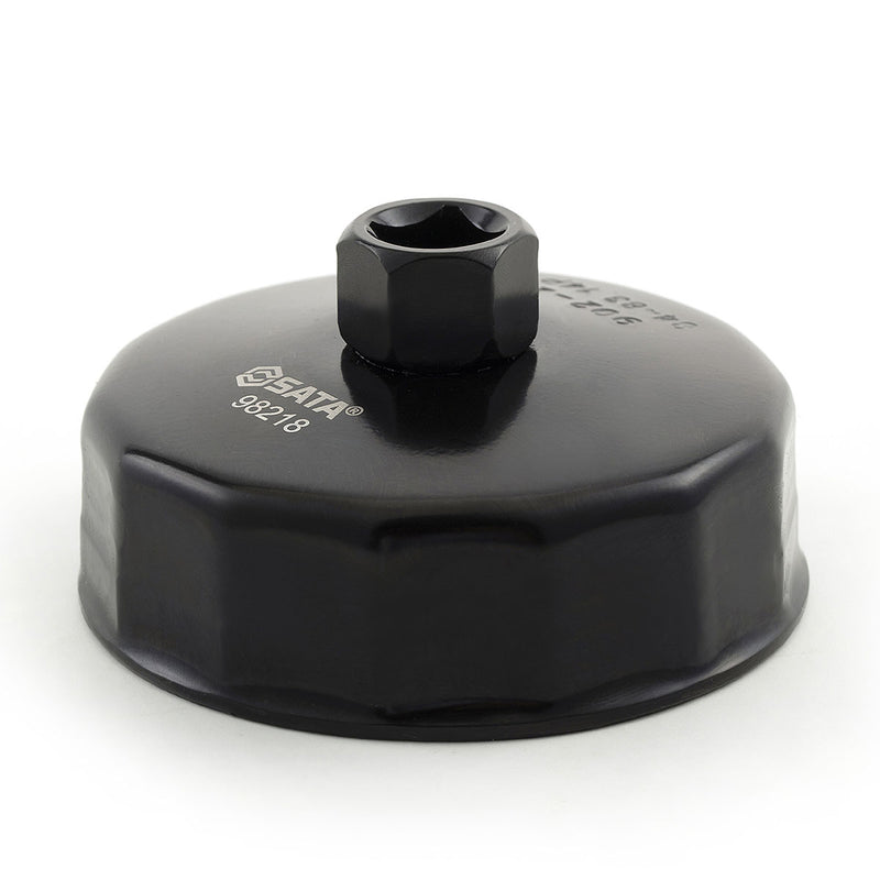 Chén chụp tháo lọc dầu SATA 98218, 83-84mm, 14 rãnh, thép carbon, chống ăn mòn.