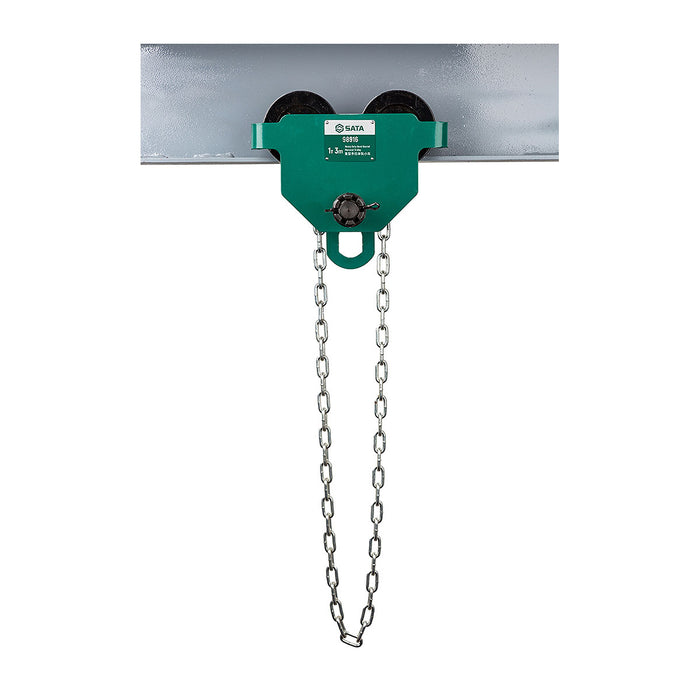Con rùa chạy dầm kéo pa lăng xích SATA tải trọng từ 1 tấn - 5 tấn, chiều cao vận hành 3m