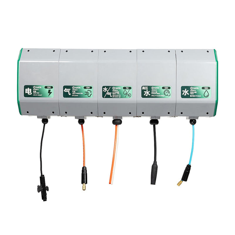 Hệ thống 5 cuộn dây tự rút SATA AE3020-C: Điện, Khí nén, Nước, Khí&Nước, Nước áp lực cao.