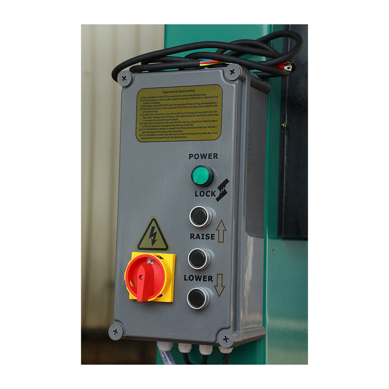 Cầu nâng 2 trụ giằng trên mở khóa điện SATA tải trọng 4 tấn