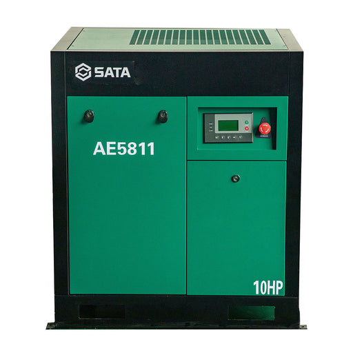 Máy nén khí trục vít SATA AE5811 7.5kW 10HP làm mát bằng gió, lưu lượng 1.0m³/phút, áp suất 8 bar