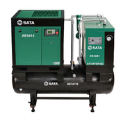 Máy nén khí trục vít 4 trong 1 SATA AE5818 7.5kW 10HP 340L tích hợp máy sấy khí, lọc tinh, bình chứa.