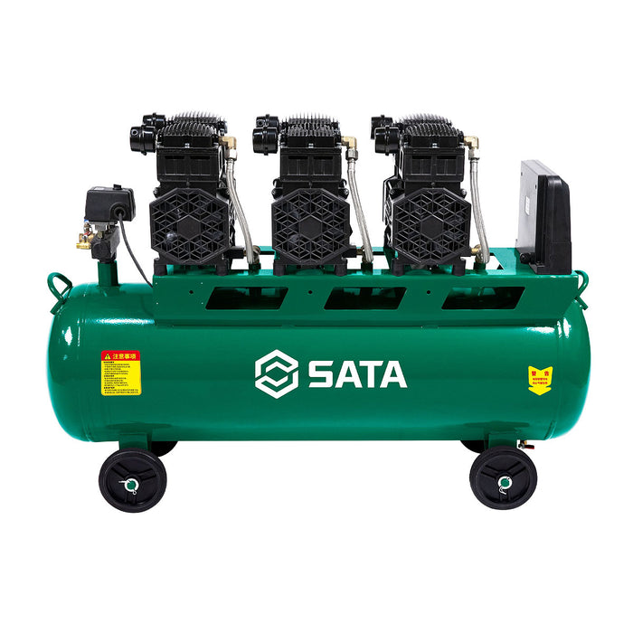 Máy nén khí không dầu SATA dung tích 110L, công suất 3.3kW, dùng điện 220V và dùng điện 380V