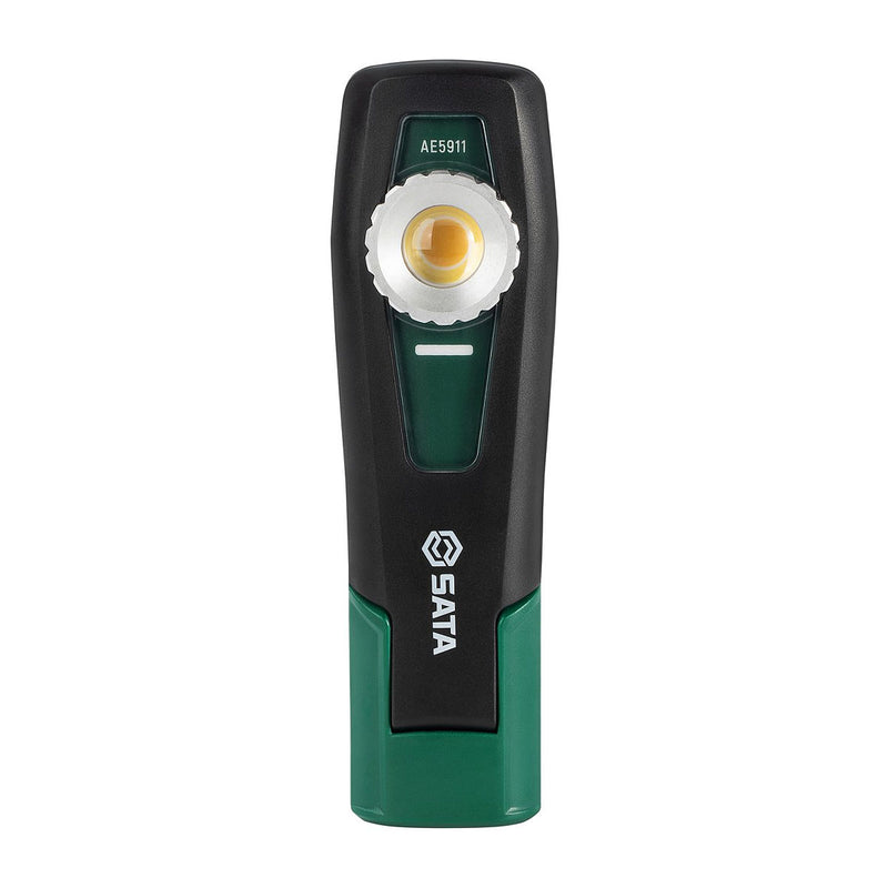 Đèn LED sạc SATA AE5911 gập linh hoạt, 350lm, 2 chế độ màu, IP65, IK07, sạc Type-C