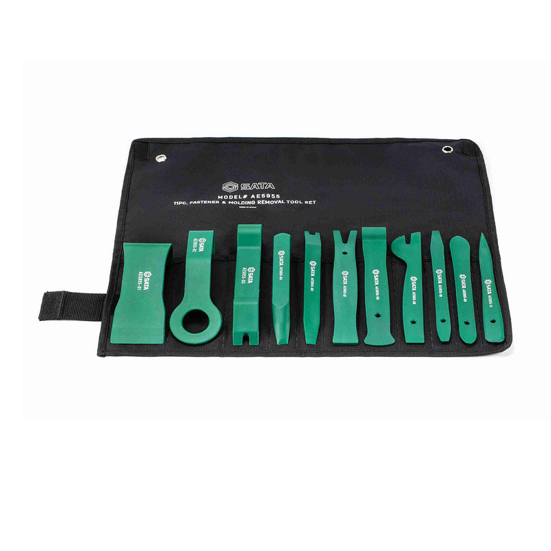 Bộ dụng cụ tháo chốt và nẹp nội thất ô tô 11 chi tiết SATA AE5955