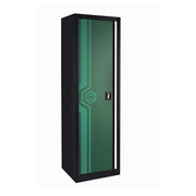 Tủ dụng cụ đứng 1 cánh SATA AE5990-1 lưu trữ chuyên nghiệp, 3 kệ điều chỉnh, tải trọng 95kg, khóa chìa, chân tăng chỉnh.