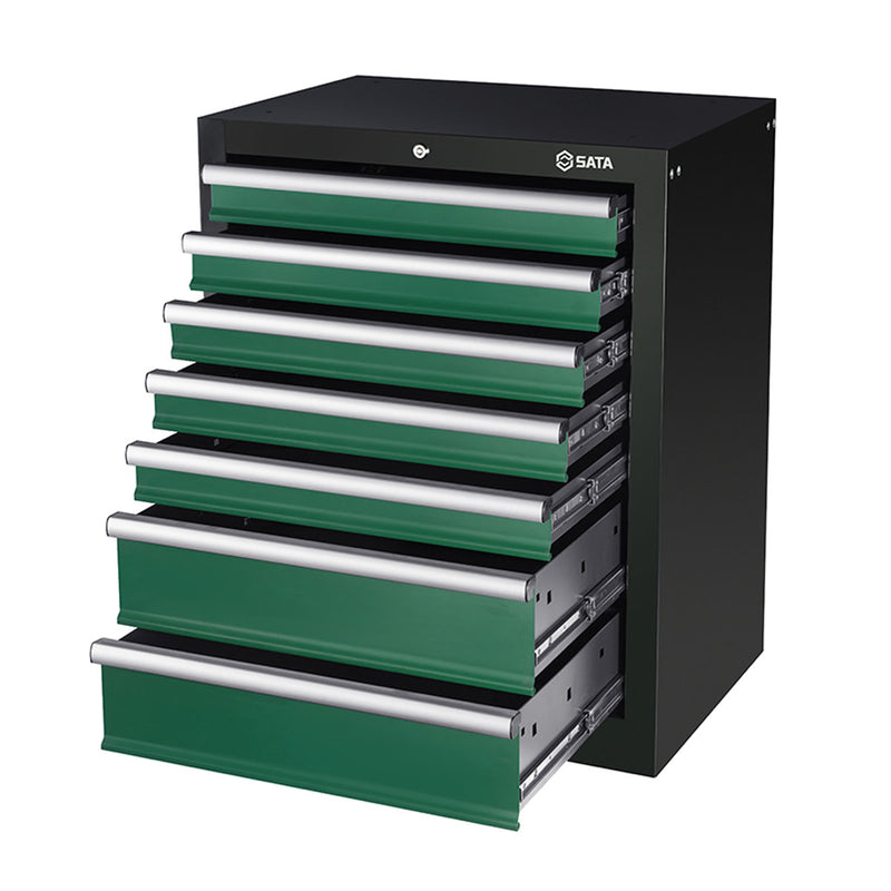 Tủ dụng cụ SATA AE5990-4 7 ngăn: Lưu trữ chuyên nghiệp, ray bi mở toàn phần, khóa chống trượt, tương thích khay EVA.