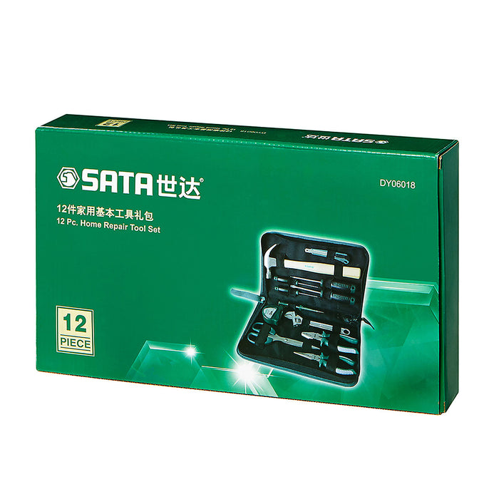 Bộ dụng cụ sửa chữa gia đình 12 chi tiết SATA DY06018