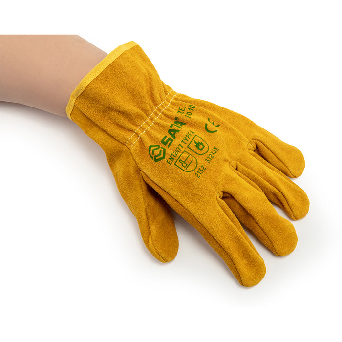 Găng tay bảo hộ chống cắt SATA FS0103 chất liệu da bò