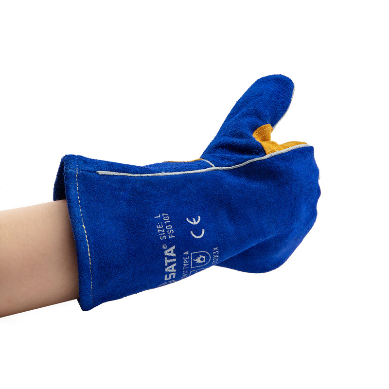 Găng tay bảo hộ hàn SATA FS0107 chất liệu da bò