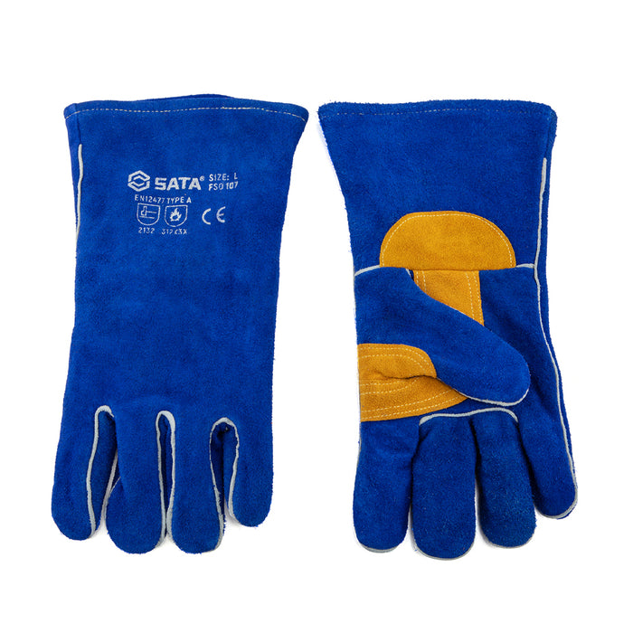 Găng tay bảo hộ hàn SATA FS0107 chất liệu da bò