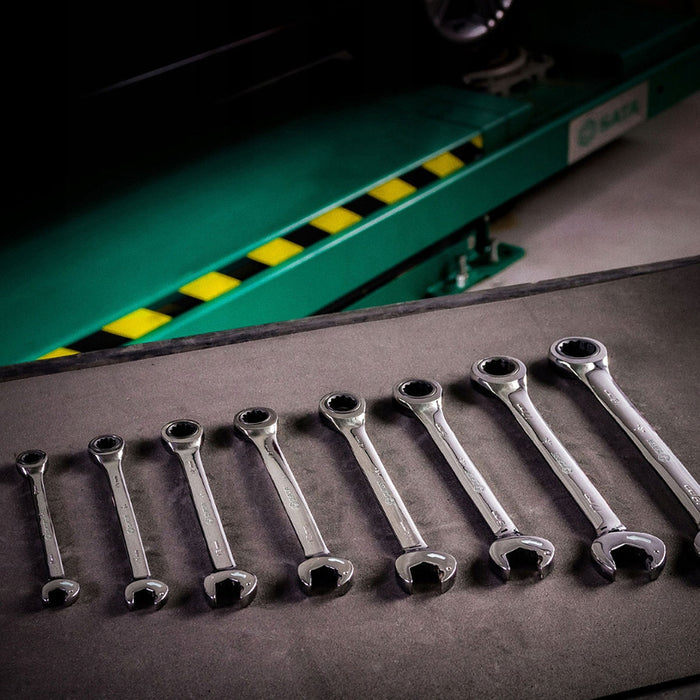 Bộ cờ lê vòng miệng tự động 8 chi tiết SATA ST08007ASJ kích thước từ 8mm - 19mm