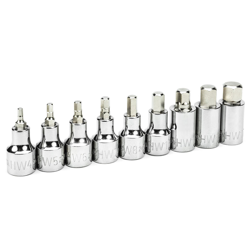 Bộ mũi vặn vít đầu lục giác, gắn đầu cốt siết bu lông 1/2 inch, 9 chi tiết SATA ST0905702