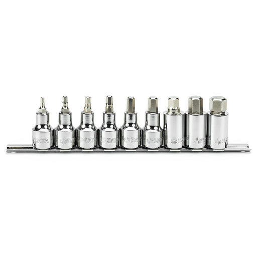 Bộ 9 mũi vít lục giác SATA ST0905702 đầu 1/2 inch, thép S2, mạ chrome.