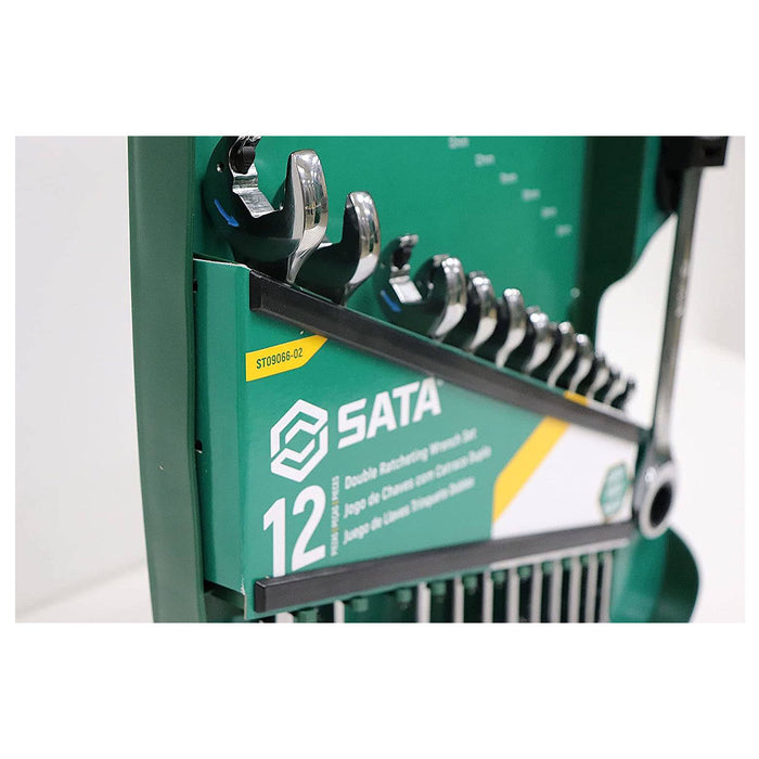 Bộ cờ lê vòng miệng tự động 12 chi tiết SATA ST09066-02 kích thước từ 8mm- 19mm