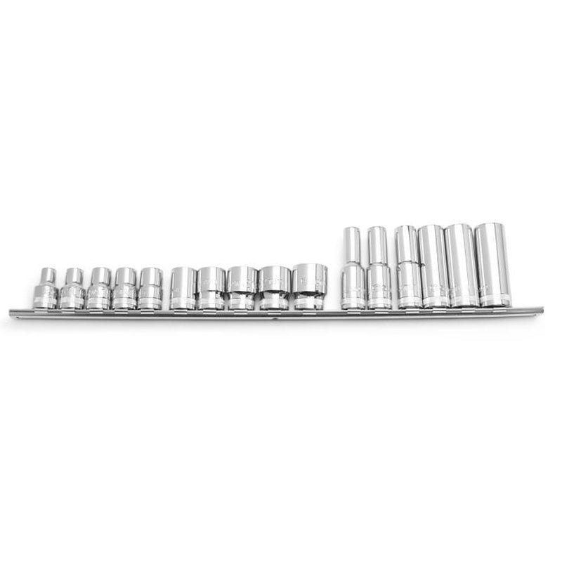 Bộ đầu tuýp hệ mét SATA ST09520 16 chi tiết 1/2 inch 6 cạnh.