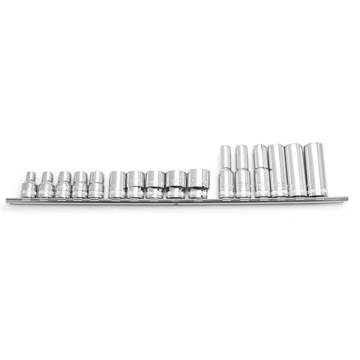 Bộ đầu tuýp hệ mét SATA ST09520 16 chi tiết 1/2 inch 6 cạnh.
