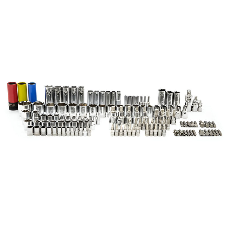 Bộ đầu tuýp, kèm cần siết tự động 180 chi tiết SATA ST09546G cốt 1/2 inch, 1/4 inch, 3/8 inch