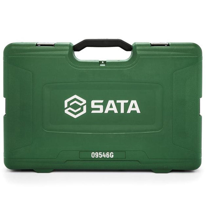 Bộ đầu tuýp, kèm cần siết tự động 180 chi tiết SATA ST09546G cốt 1/2 inch, 1/4 inch, 3/8 inch