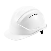 Mũ bảo hộ SATA TF0203W trắng, ABS, có lỗ thông gió, kiểu M-Top, 8 điểm treo, núm vặn điều chỉnh, khe phụ kiện 30mm