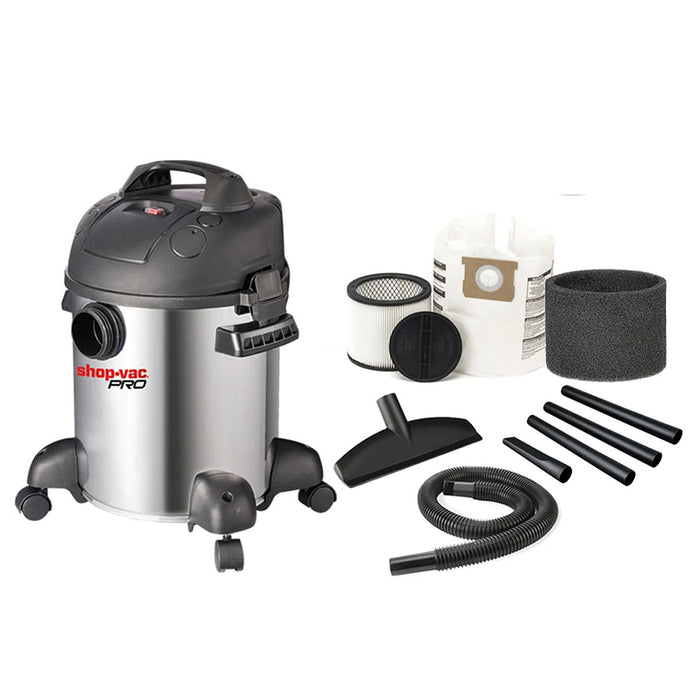 Máy hút và thổi bụi Shop-Vac 92722209 công suất 1800W, dung tích 20L, chất liệu Inox ( Hút khô & ướt )