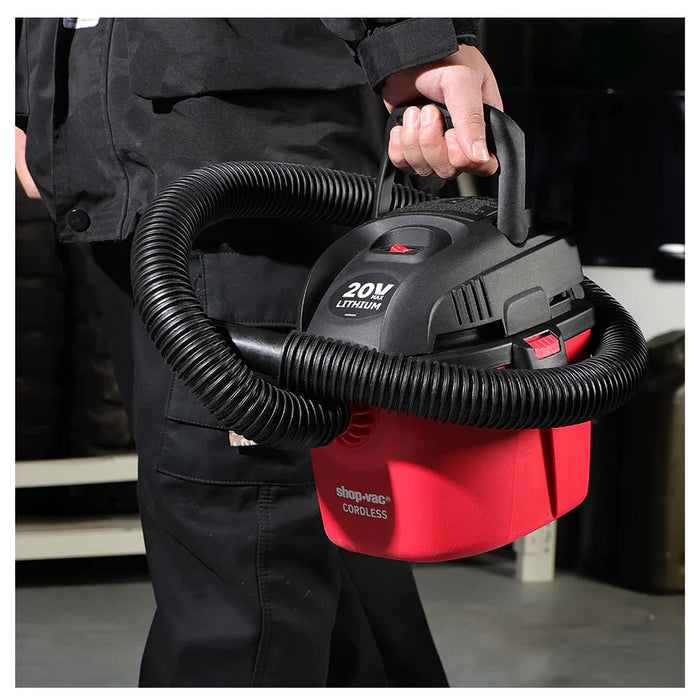 Máy hút và thổi bụi Shop-Vac SV5430081 dùng Pin sạc tích hợp 20V, công suất 200W, dung tích 4L ( Hút khô & ướt )