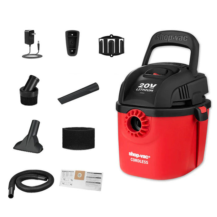 Máy hút và thổi bụi Shop-Vac SV5430081 dùng Pin sạc tích hợp 20V, công suất 200W, dung tích 4L ( Hút khô & ướt )