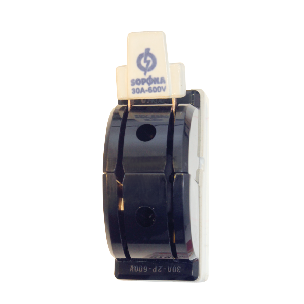 Cầu dao đảo chiều SOPOKA 30A-600V (màu đen) chuyển nguồn điện an toàn, chống cháy nổ.