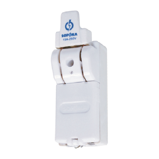 Cầu dao sứ SOPOKA 15A-2P, CB cầu dao điện chống quá tải, ngắt mạch, an toàn điện gia đình