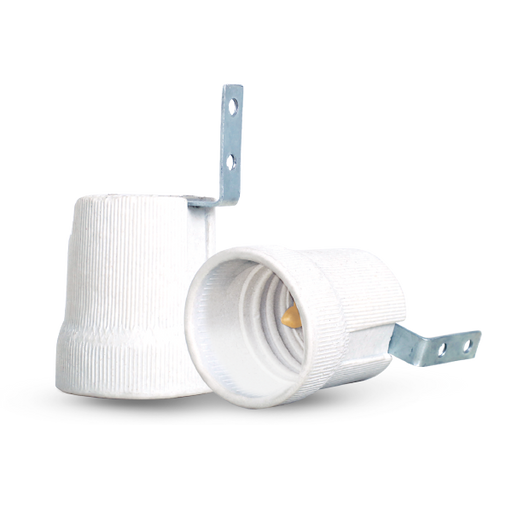 Đuôi đèn sứ SOPOKA SU4 E27 chịu nhiệt cao, chống cháy, cực đồng bền bỉ, cho bóng sưởi/công suất lớn.