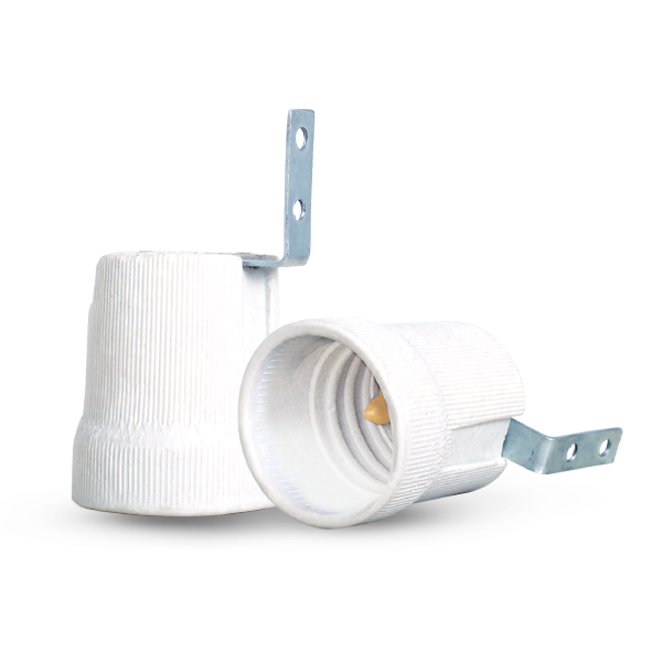 Đuôi đèn sứ SOPOKA SU4 E27 chịu nhiệt cao, chống cháy, cực đồng bền bỉ, cho bóng sưởi/công suất lớn.