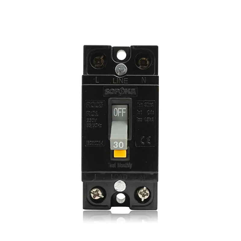 CB cóc chống giật 2P1E Sopoka RC1, tải danh định từ 10A ~ 40A, dòng cắt 1.5kA