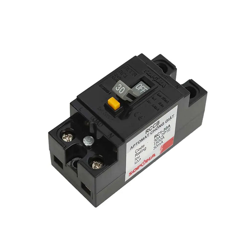 CB cóc chống giật 2P1E Sopoka RC1, tải danh định từ 10A ~ 40A, dòng cắt 1.5kA