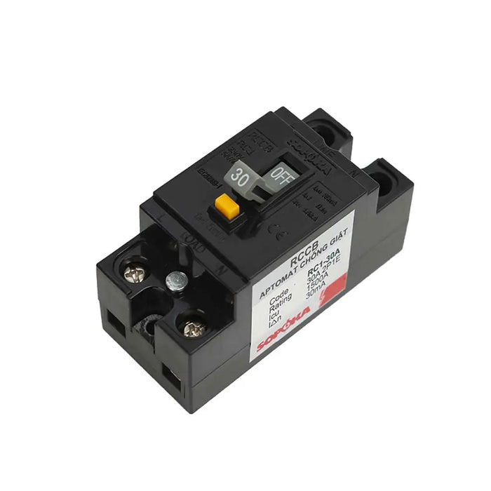 CB cóc chống giật 2P1E Sopoka RC1, tải danh định từ 10A ~ 40A, dòng cắt 1.5kA