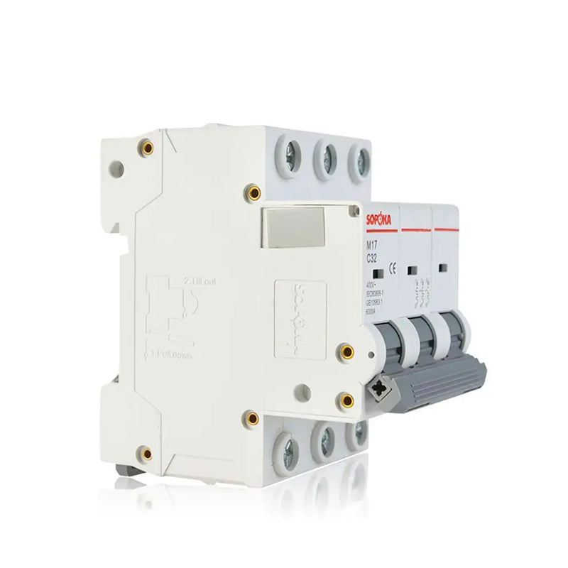 Cầu dao tự động MCB Sopoka M17/M20, tải danh định từ 2A ~ 125A, dòng cắt 6kA