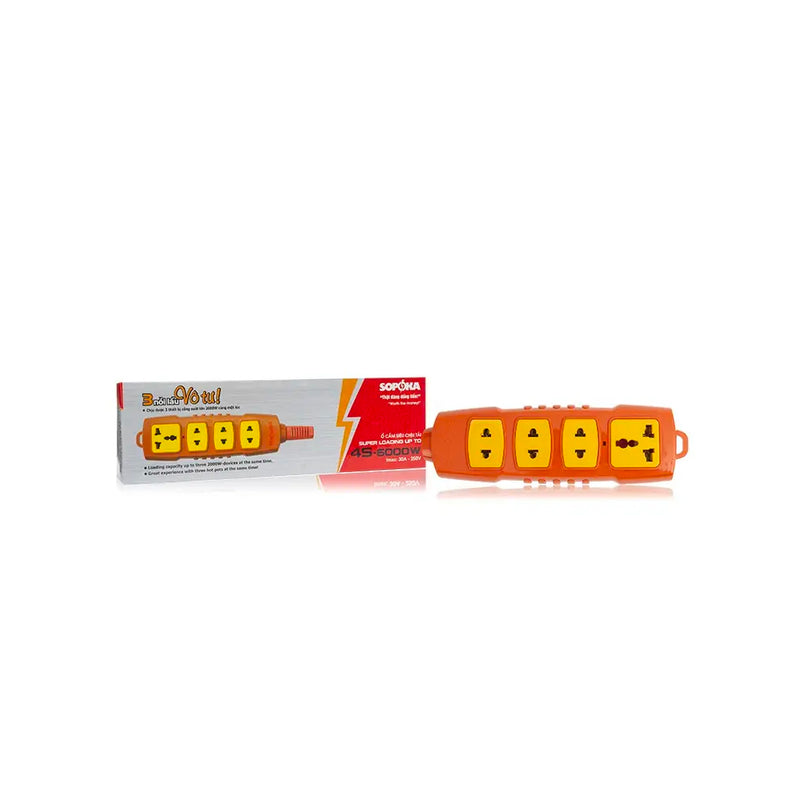 Ổ cắm 4 cổng chịu tải cao SOPOKA 3000W có dây
