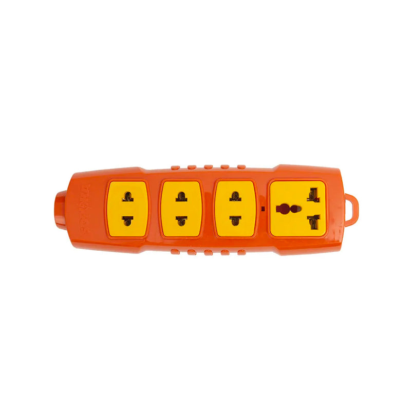 Ổ cắm siêu chịu tải 4 cổng SOPOKA 4S-6000W lõi sứ màu cam