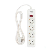 Ổ cắm 4 cổng chuẩn Châu Âu Type F SOPOKA 4N2 màu trắng, an toàn, chịu tải 10A-250V