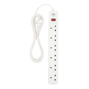 Ổ cắm điện SOPOKA 6E1 Type G 6 cổng 10A-250V, dây 3m/5m, chống cháy, nhíp đồng, phích đúc. Ứng dụng cho thiết bị Anh Quốc, Singapore, Malaysia.