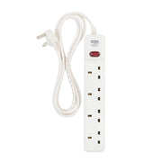Ổ cắm điện SOPOKA 4E1 chuẩn Anh Type G, 4 cổng, dây 3m/5m, chịu tải 10A-250V, an toàn, chống cháy.