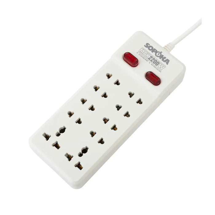 Ổ cắm có dây 10 cổng chịu nhiệt, tải 2200W SOPOKA 10Y