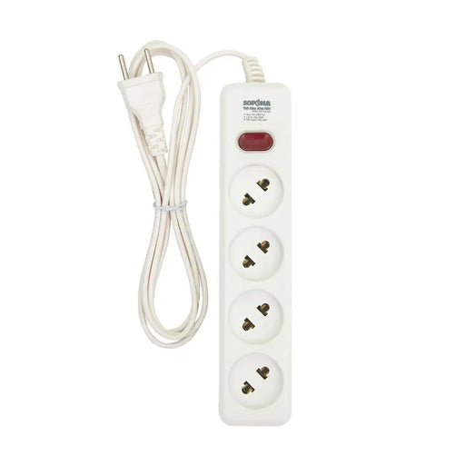 Ổ cắm điện SOPOKA 4L2 4 cổng, công suất 2200W, dây 2.5m/4.5m, chịu tải cao, an toàn