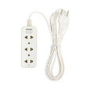 Ổ cắm điện Sopoka 3B 3 lỗ 1200W màu trắng, dây dài 2.5m/4.5m